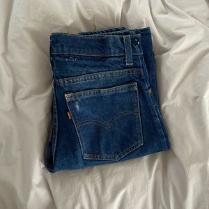 Vintage Dark Blue Levi’s with super high rise